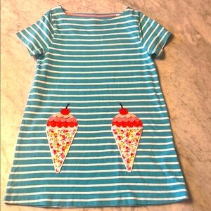 Mini Boden striped tunic dress with ice cream pockets